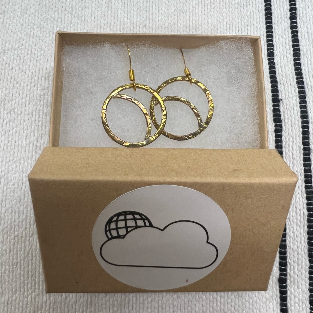 Moon drop earrings — never worn